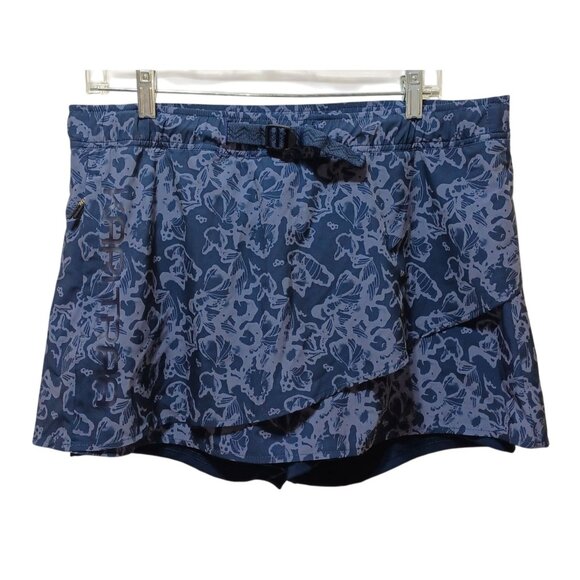 Kari Traa Pants - Kari Traa Ane Skort Womens XL Blue Moon Floral Athleisure Hiking Running Outdoor